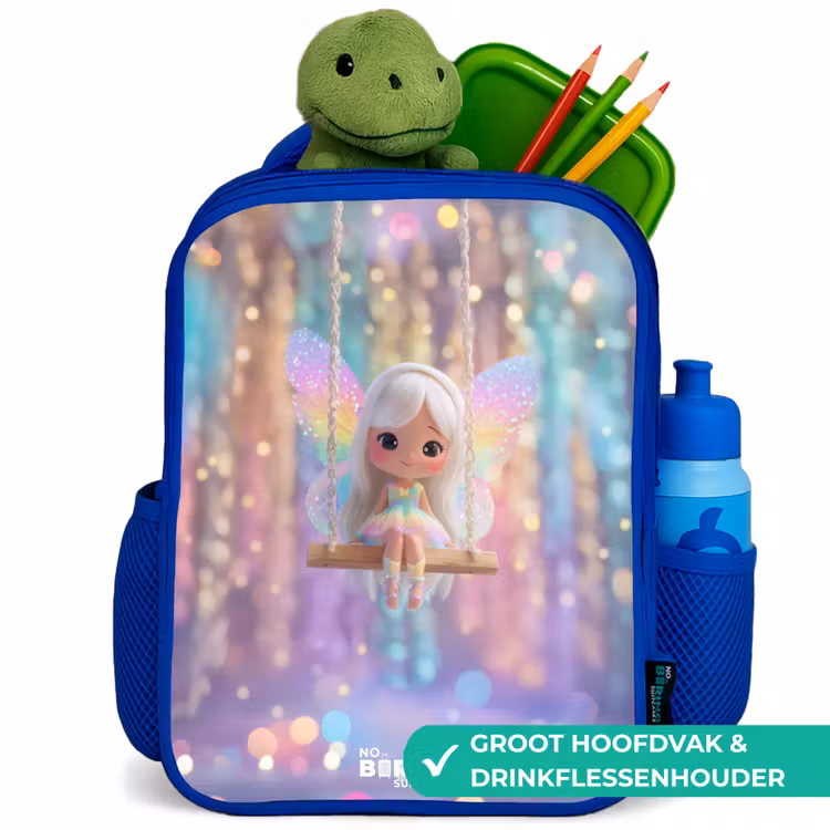Kinderrugzak - Blauw - Fee - Elf - Regenboog — 6