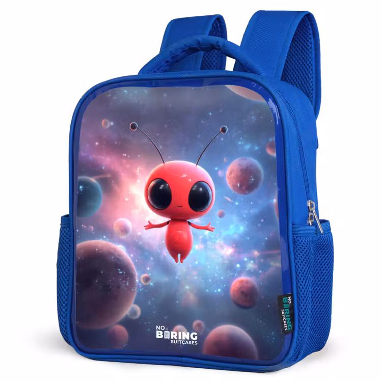 Kinderrugzak - Blauw - Rood Ruimtewezen in Kosmische Dans — 7