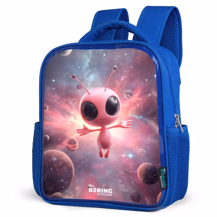 Kinderrugzak - Blauw - Roze Alien in Sterrennevel — 7
