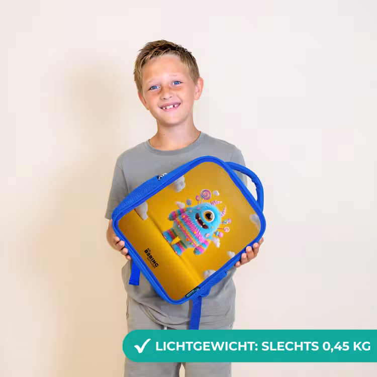 Kinderrugzak - Blauw - Snoep - Monster - Regenboog — 2