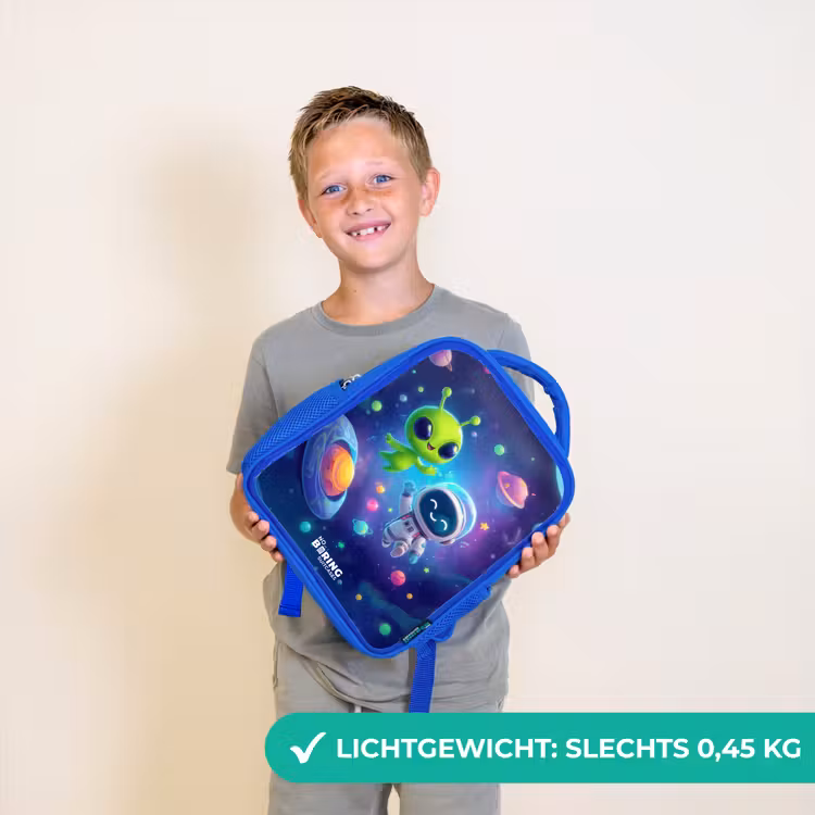Kinderrugzak - Blauw - Vrolijke Ontmoeting in de Ruimte — 2