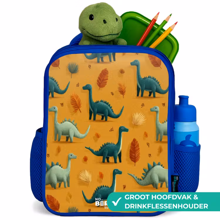 Kinderrugzak - Blauw - Dino - Dieren - Patroon — 6
