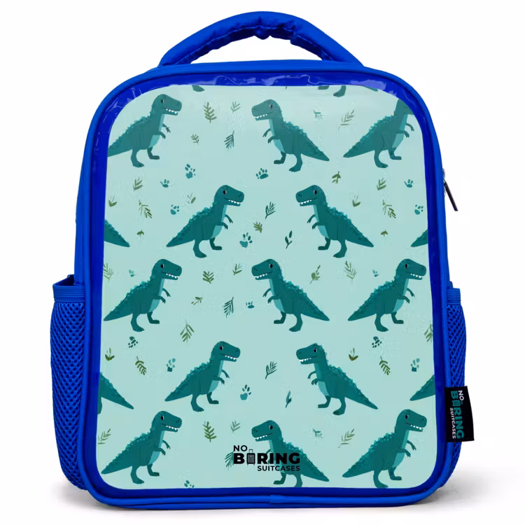 Kinderrugzak - Blauw - Dinos - Patroon - Groen — 1