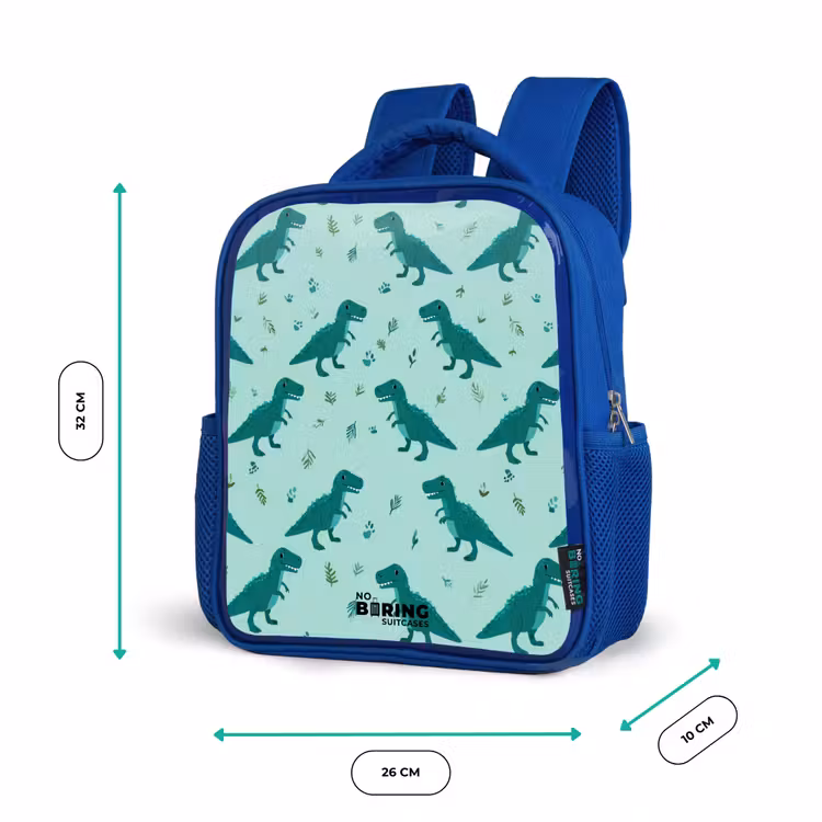 Kinderrugzak - Blauw - Dinos - Patroon - Groen — 5