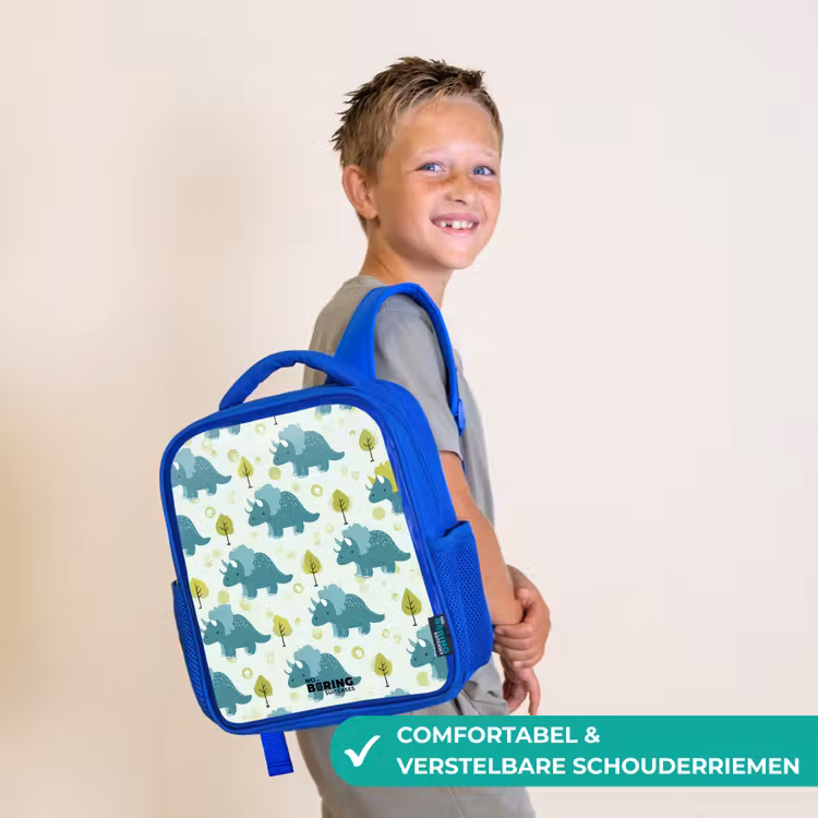 Kinderrugzak - Blauw - Dinos - Patroon - Natuur — 4