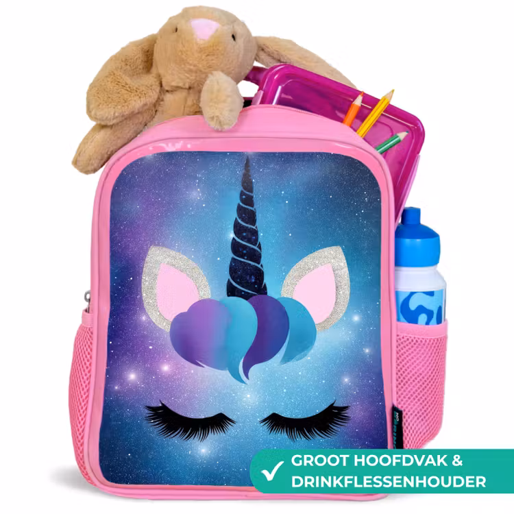 Kinderrugzak - Roze - Eenhoorn - Sterren - Blauw β 2