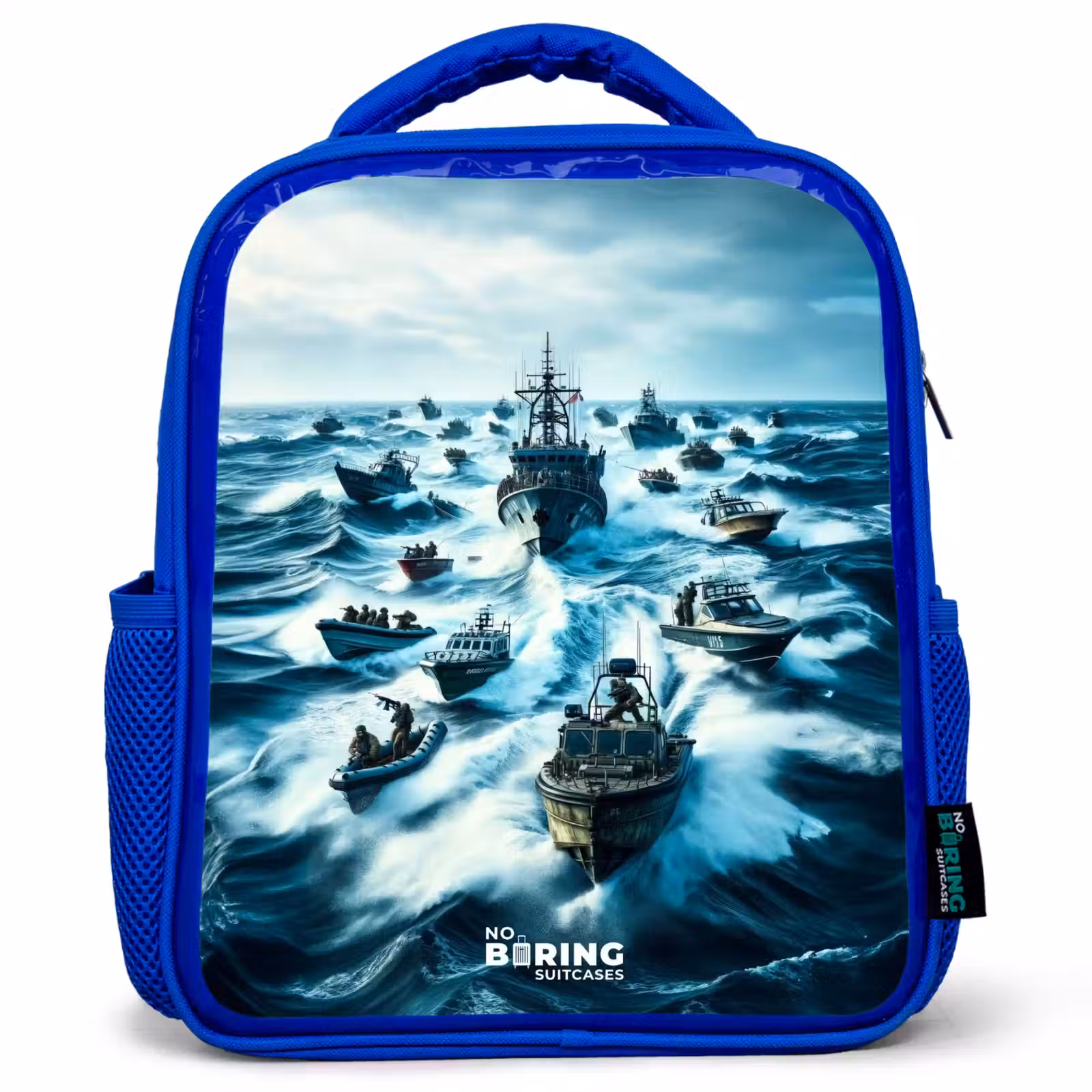 Kinderrugzak - Blauw - Schepen in de zee — 1