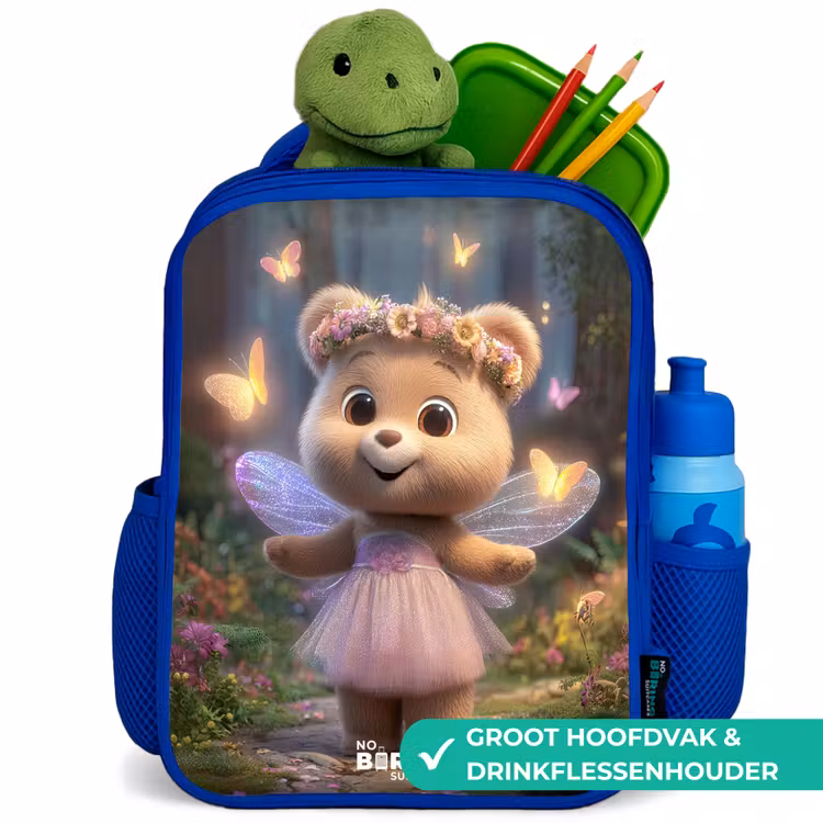 Kinderrugzak - Blauw - Beer - Vlinders - Bos - Fairy — 6