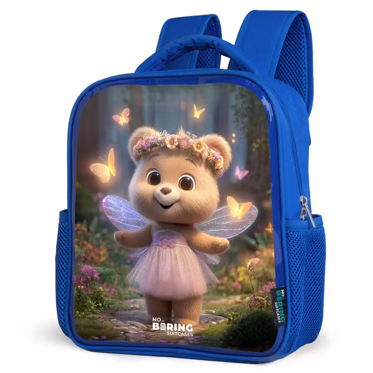 Kinderrugzak - Blauw - Beer - Vlinders - Bos - Fairy — 7