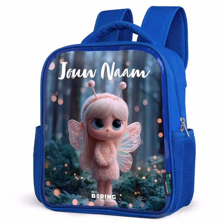 Kinderrugzak met naam - Blauw - Fairy - Bos - Glitters — 7