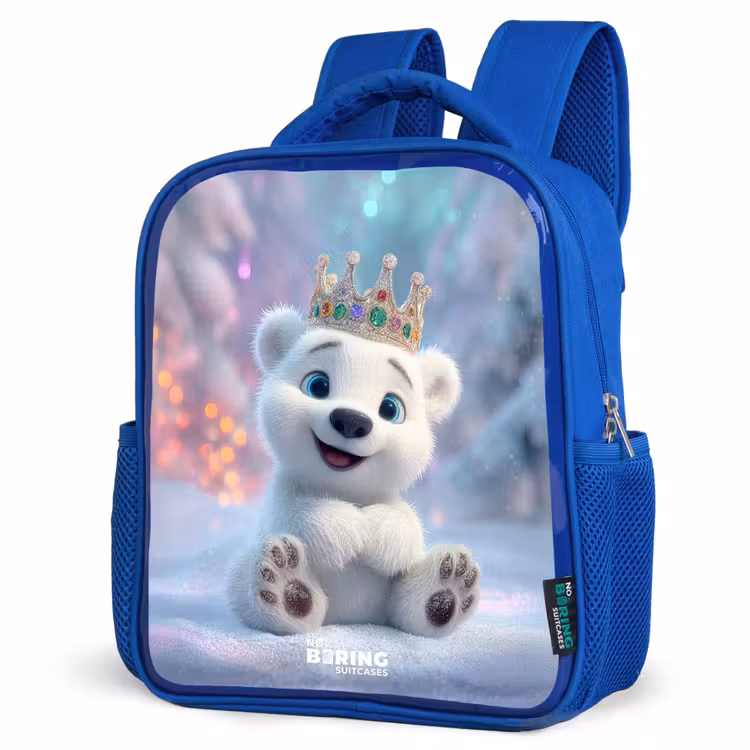 Kinderrugzak - Blauw - IJsbeer - Kroon - Winter — 7