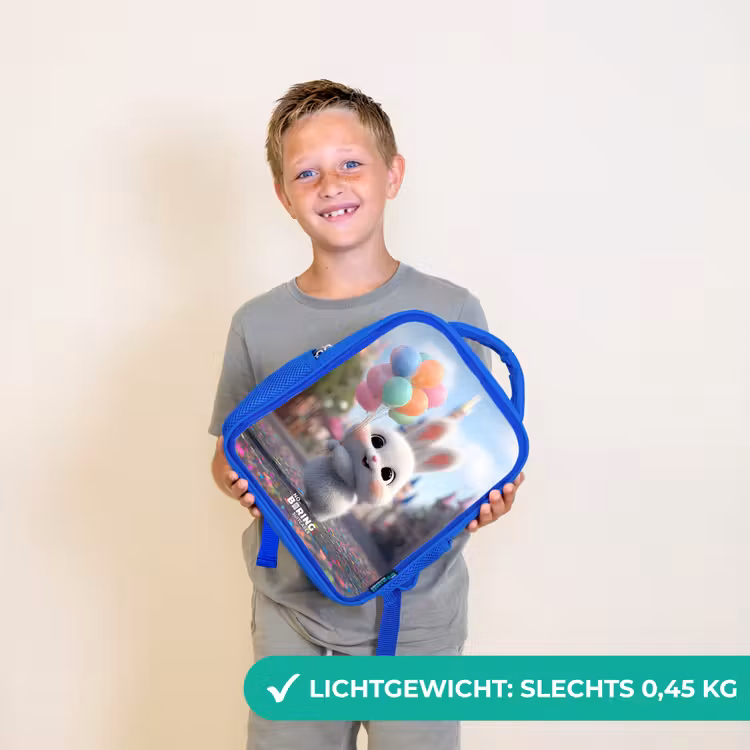 Kinderrugzak - Blauw - Konijn - Ballonnen — 2
