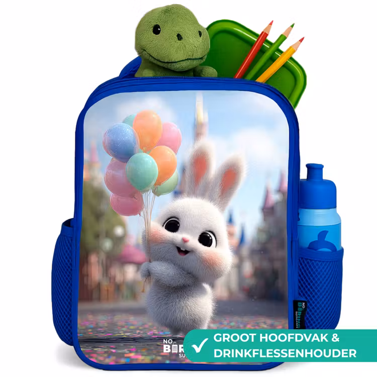 Kinderrugzak - Blauw - Konijn - Ballonnen — 6