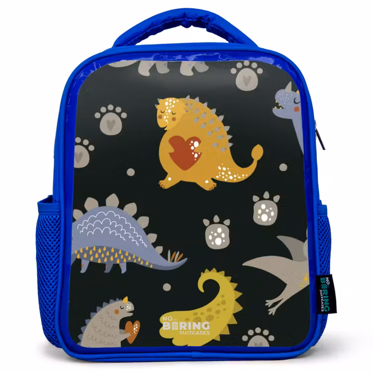 Kinderrugzak - Blauw - Liefdevolle dinosaurus — 1