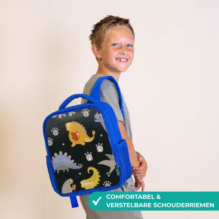 Kinderrugzak - Blauw - Liefdevolle dinosaurus — 4