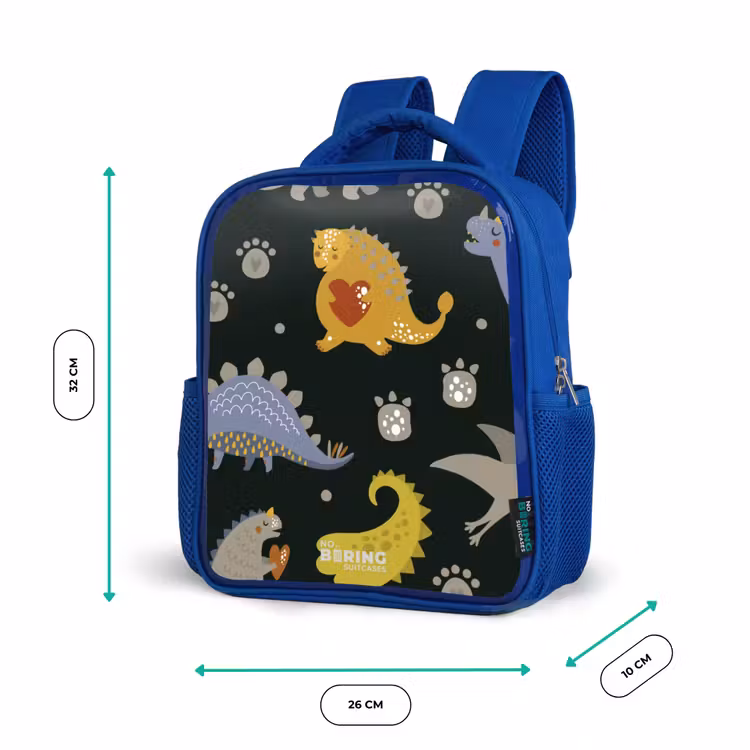 Kinderrugzak - Blauw - Liefdevolle dinosaurus — 5