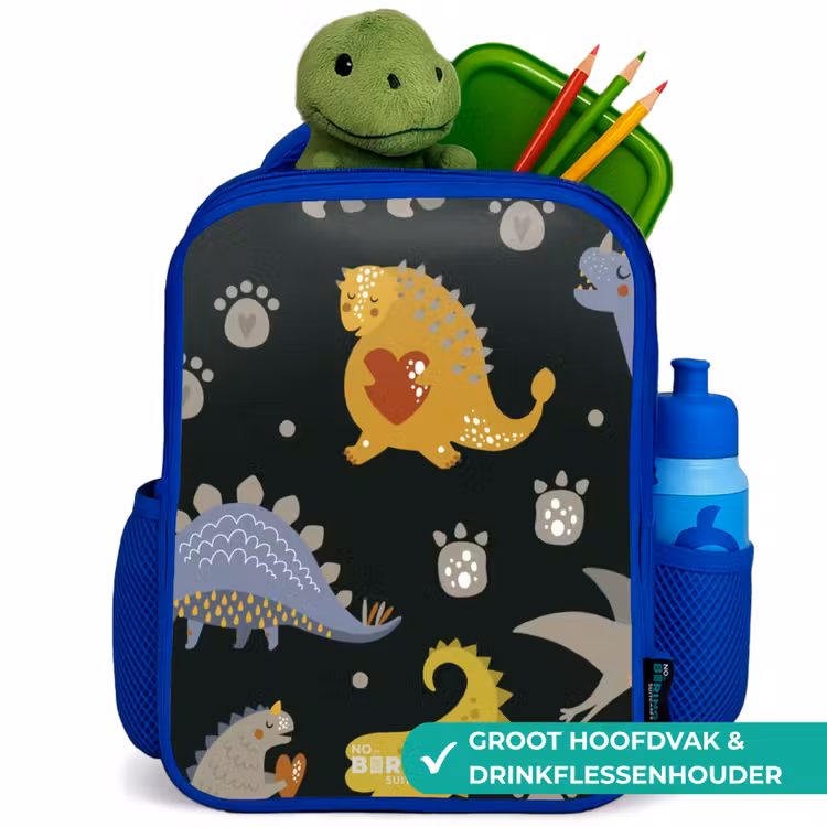 Kinderrugzak - Blauw - Liefdevolle dinosaurus — 6