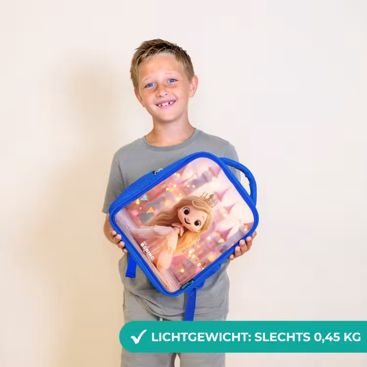 Kinderrugzak - Blauw - Prinses - Roze - Kasteel — 2