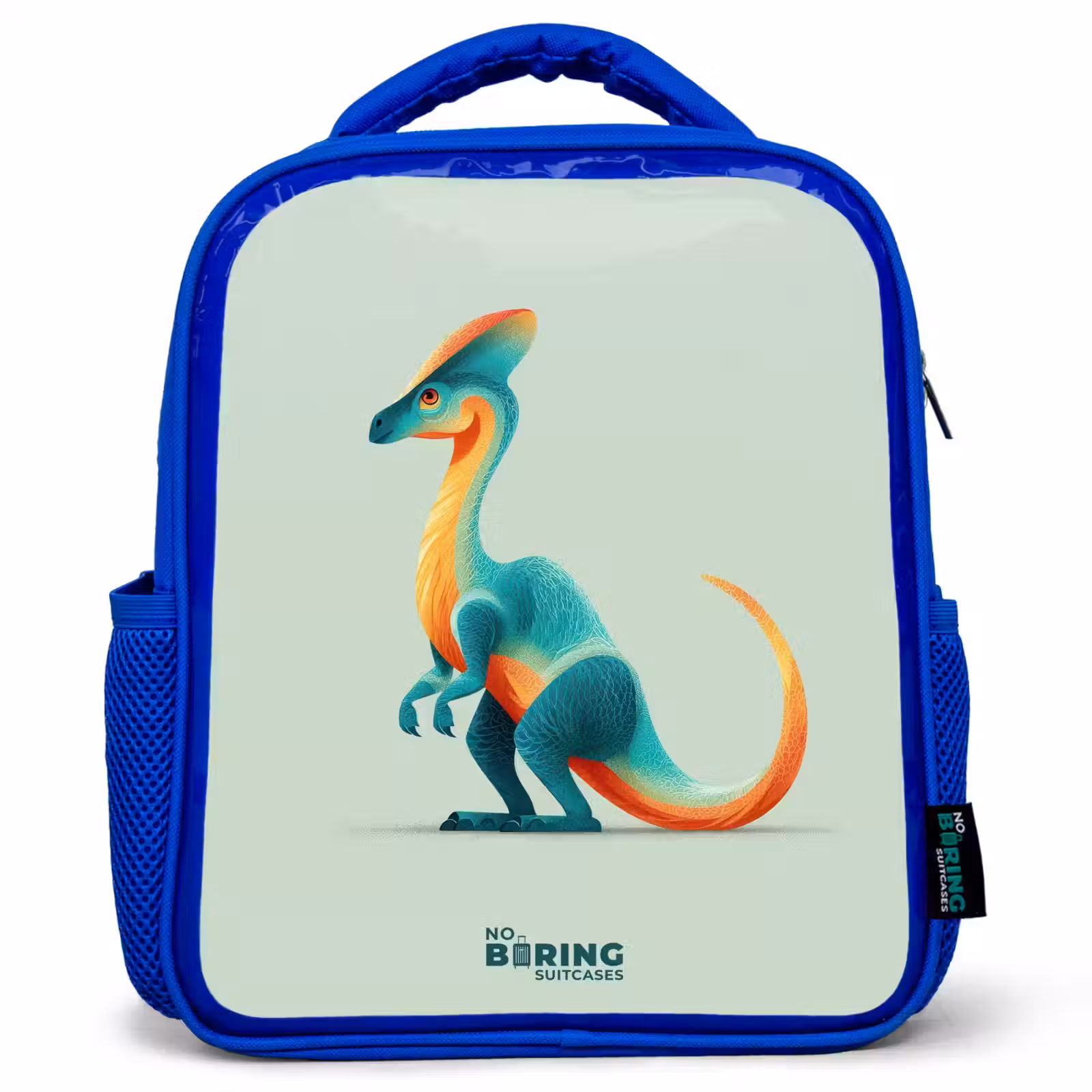 Kinderrugzak - Blauw - Elegante dino met kam — 1