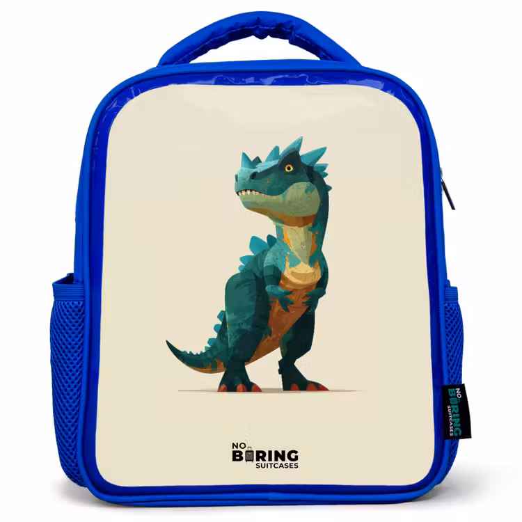 Kinderrugzak - Blauw - Dino - Dier - Groen — 1