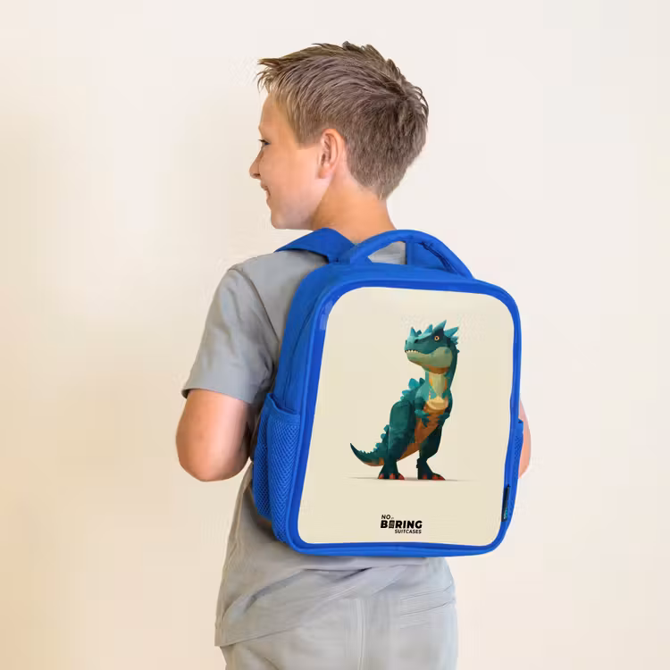 Kinderrugzak - Blauw - Dino - Dier - Groen — 3
