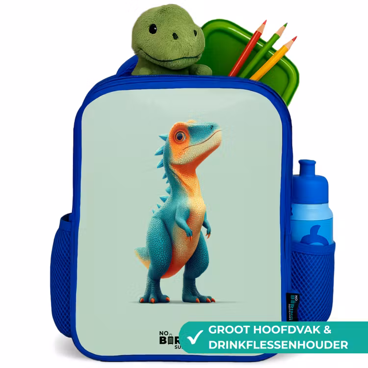 Kinderrugzak - Blauw - Dino - Dier - Groen - Oranje — 6