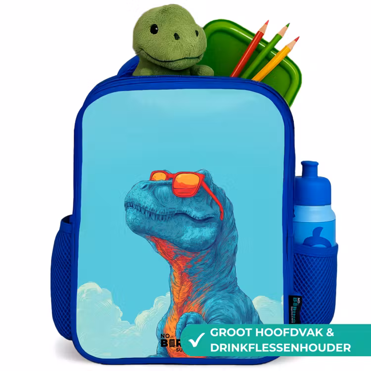 Kinderrugzak - Blauw - Dino - Zonnebril - Blauw — 6