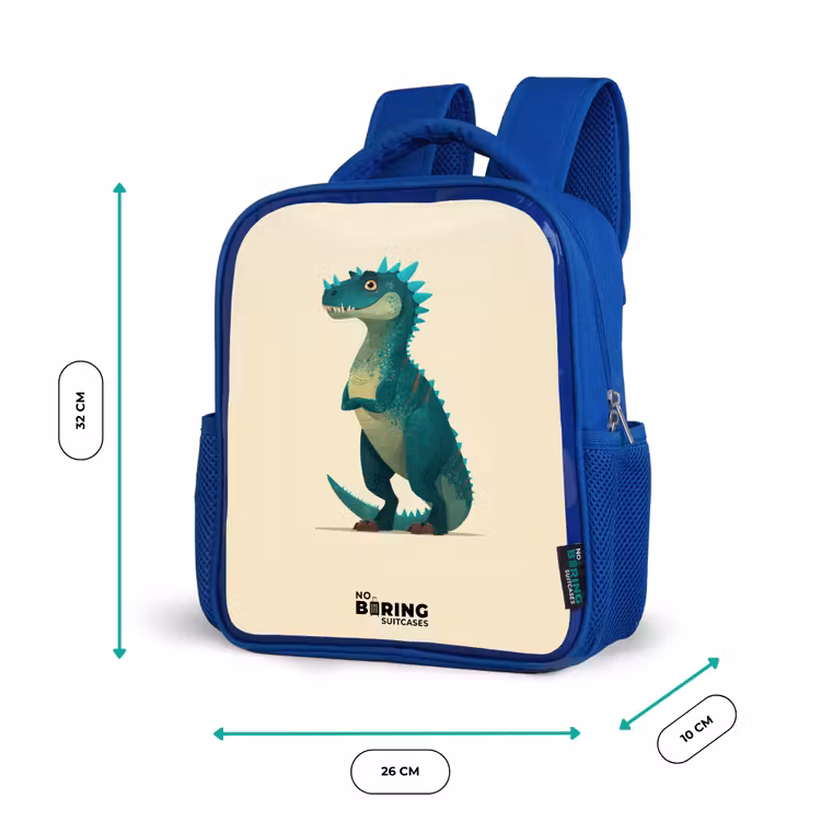Kinderrugzak - Blauw - Dino - Dier - Blauw - Groen — 5