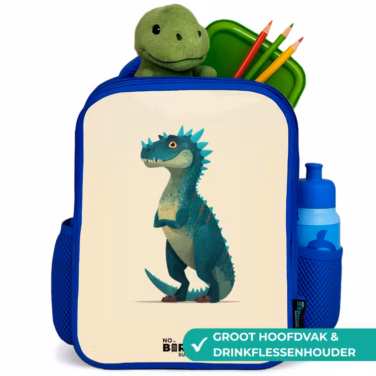 Kinderrugzak - Blauw - Dino - Dier - Blauw - Groen — 6