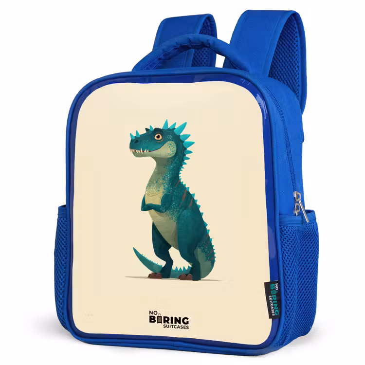 Kinderrugzak - Blauw - Dino - Dier - Blauw - Groen — 7