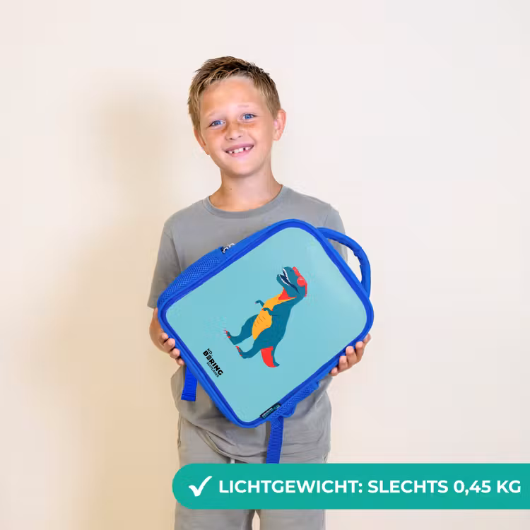 Kinderrugzak - Blauw - Dino - Dier - Zonnebril — 2