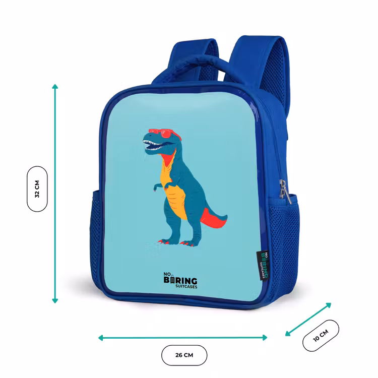 Kinderrugzak - Blauw - Dino - Dier - Zonnebril — 5