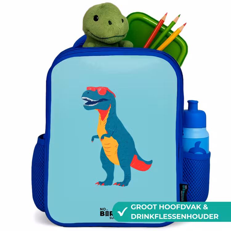 Kinderrugzak - Blauw - Dino - Dier - Zonnebril — 6