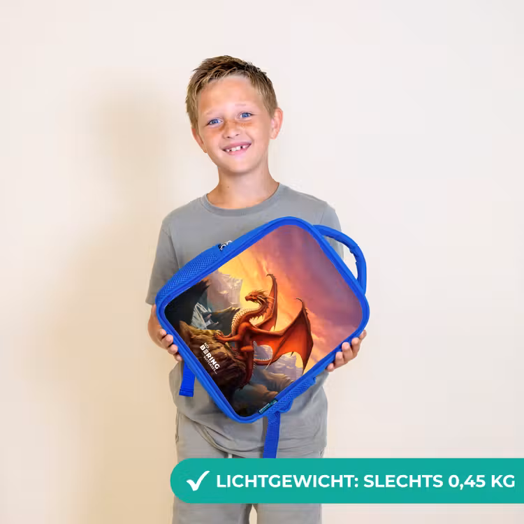 Kinderrugzak - Blauw - Rode reuzendraak — 2