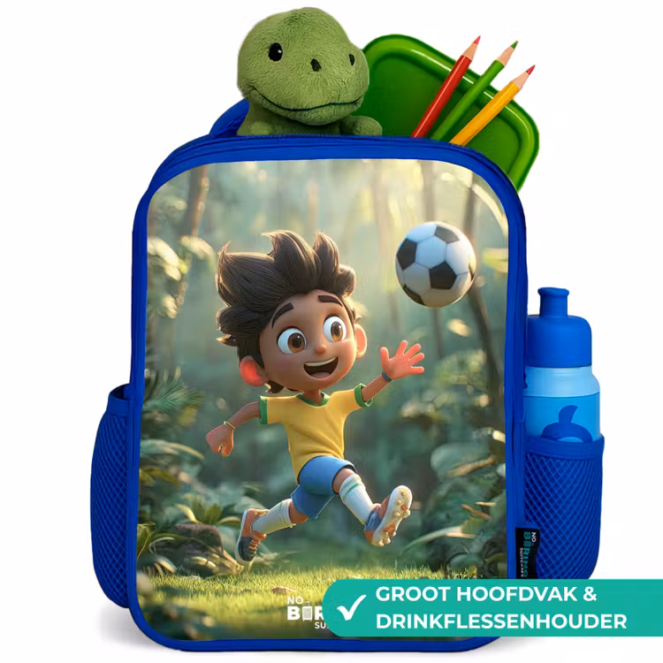 Kinderrugzak - Blauw - Voetbal - Jongen - Bos — 6