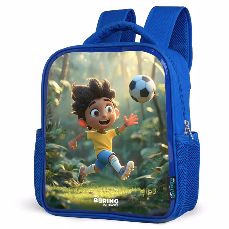 Kinderrugzak - Blauw - Voetbal - Jongen - Bos — 7