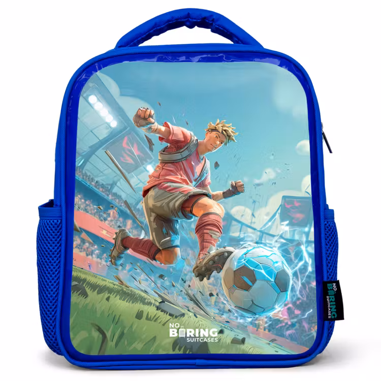 Kinderrugzak - Blauw - Voetbal - Jongen - Stadion - Elektrisch — 1