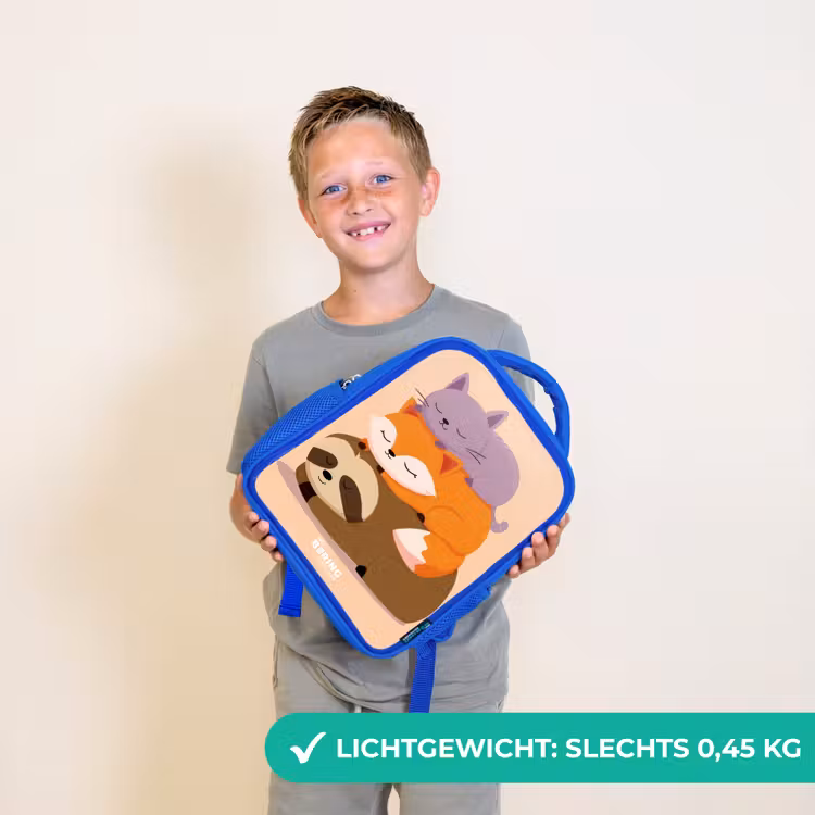 Kinderrugzak - Blauw - Dieren - Slapen - Samen — 2
