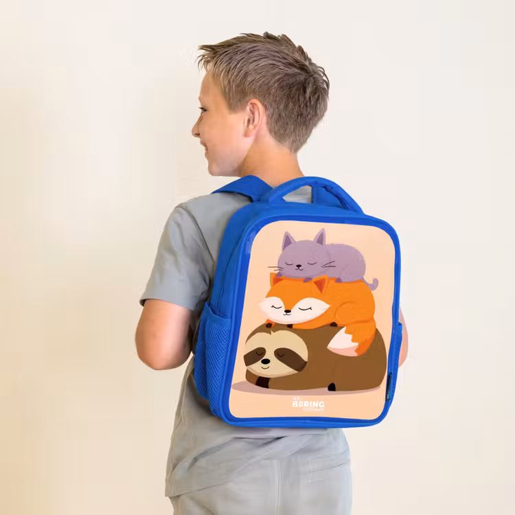 Kinderrugzak - Blauw - Dieren - Slapen - Samen — 3