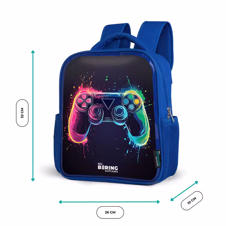 Kinderrugzak - Blauw - Game - Controller - Kleurrijk — 5