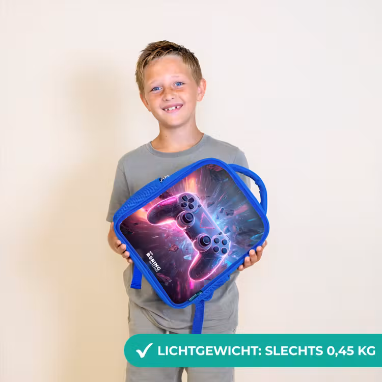 Kinderrugzak - Blauw - Game - Controller - Neon — 2