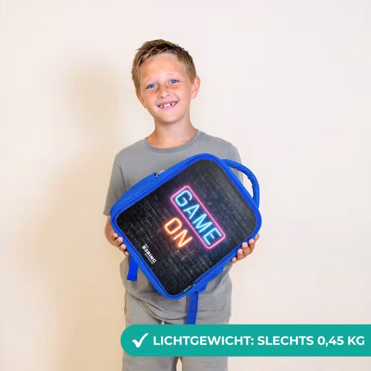 Kinderrugzak - Blauw - Game - Letters - Neon — 2