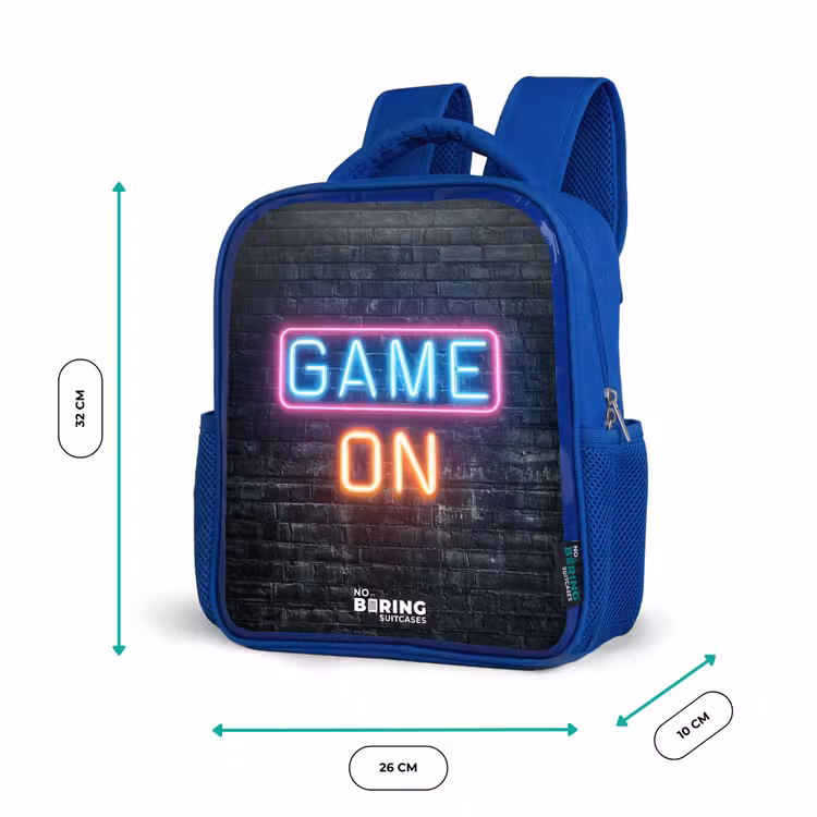 Kinderrugzak - Blauw - Game - Letters - Neon — 5