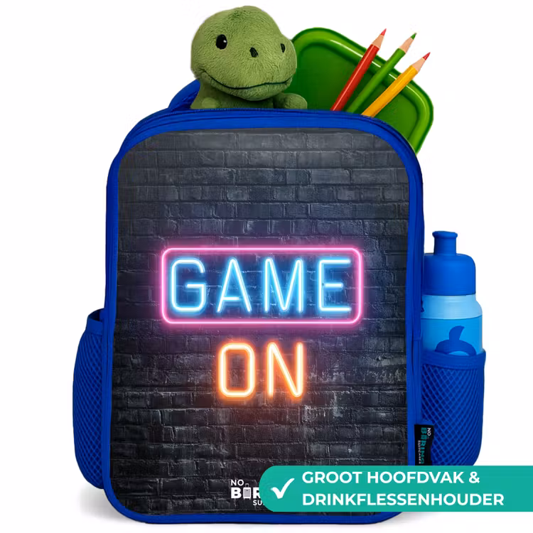 Kinderrugzak - Blauw - Game - Letters - Neon — 6