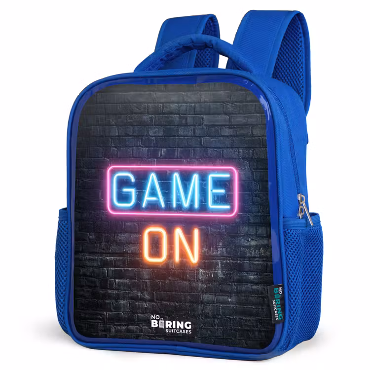 Kinderrugzak - Blauw - Game - Letters - Neon — 7