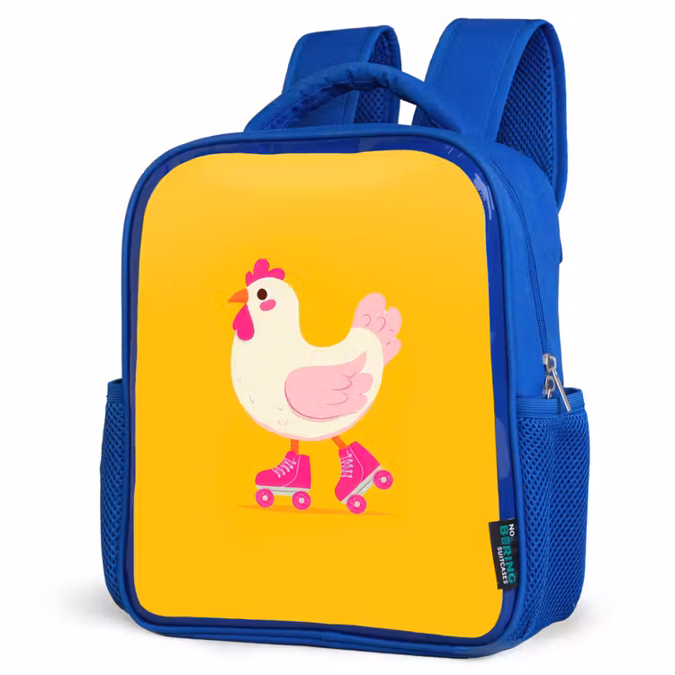 Kinderrugzak - Blauw - Kip - Rolschaatsen - Geel — 7