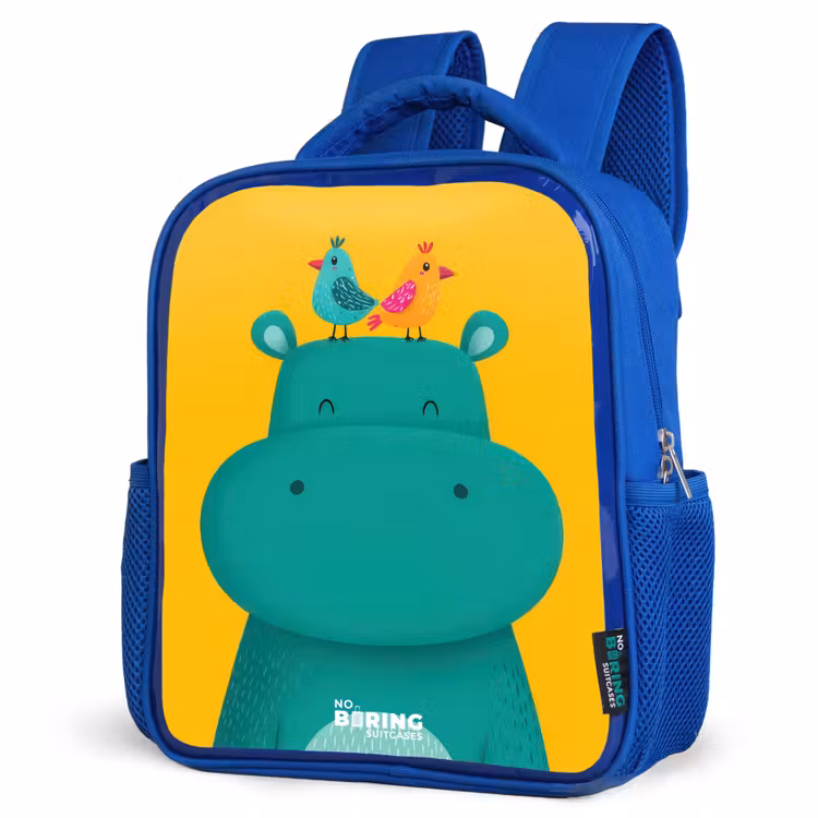 Kinderrugzak - Blauw - Nijlpaard - Vogels - Geel — 7