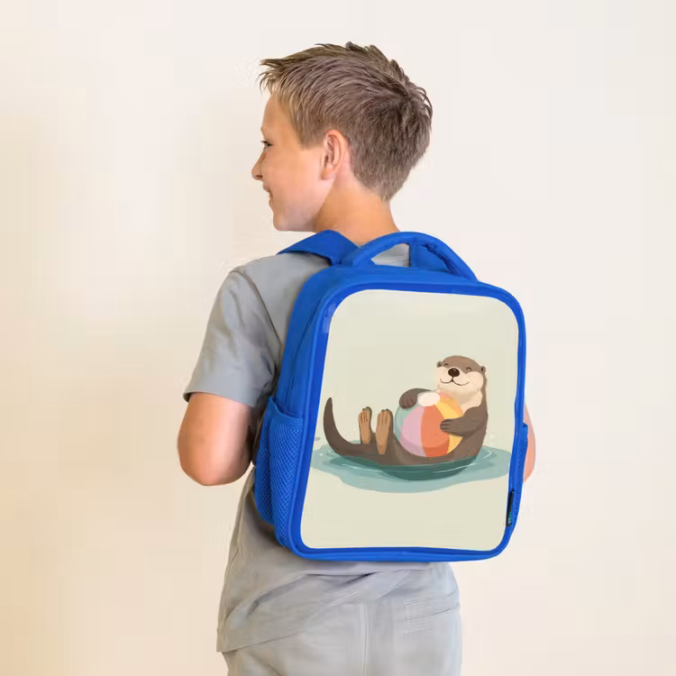 Kinderrugzak - Blauw - Otter - Strandbal - Kleurrijk — 3