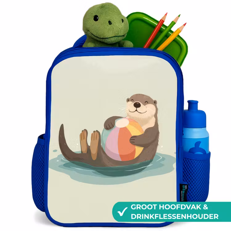 Kinderrugzak - Blauw - Otter - Strandbal - Kleurrijk — 6