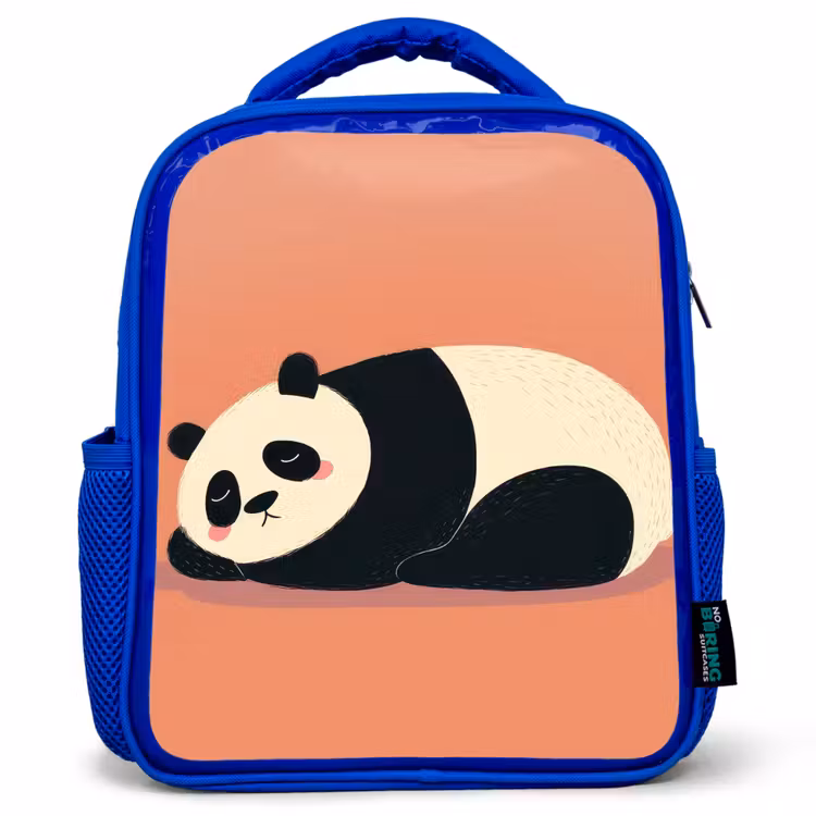 Kinderrugzak - Blauw - Panda - Slaap - Oranje — 1
